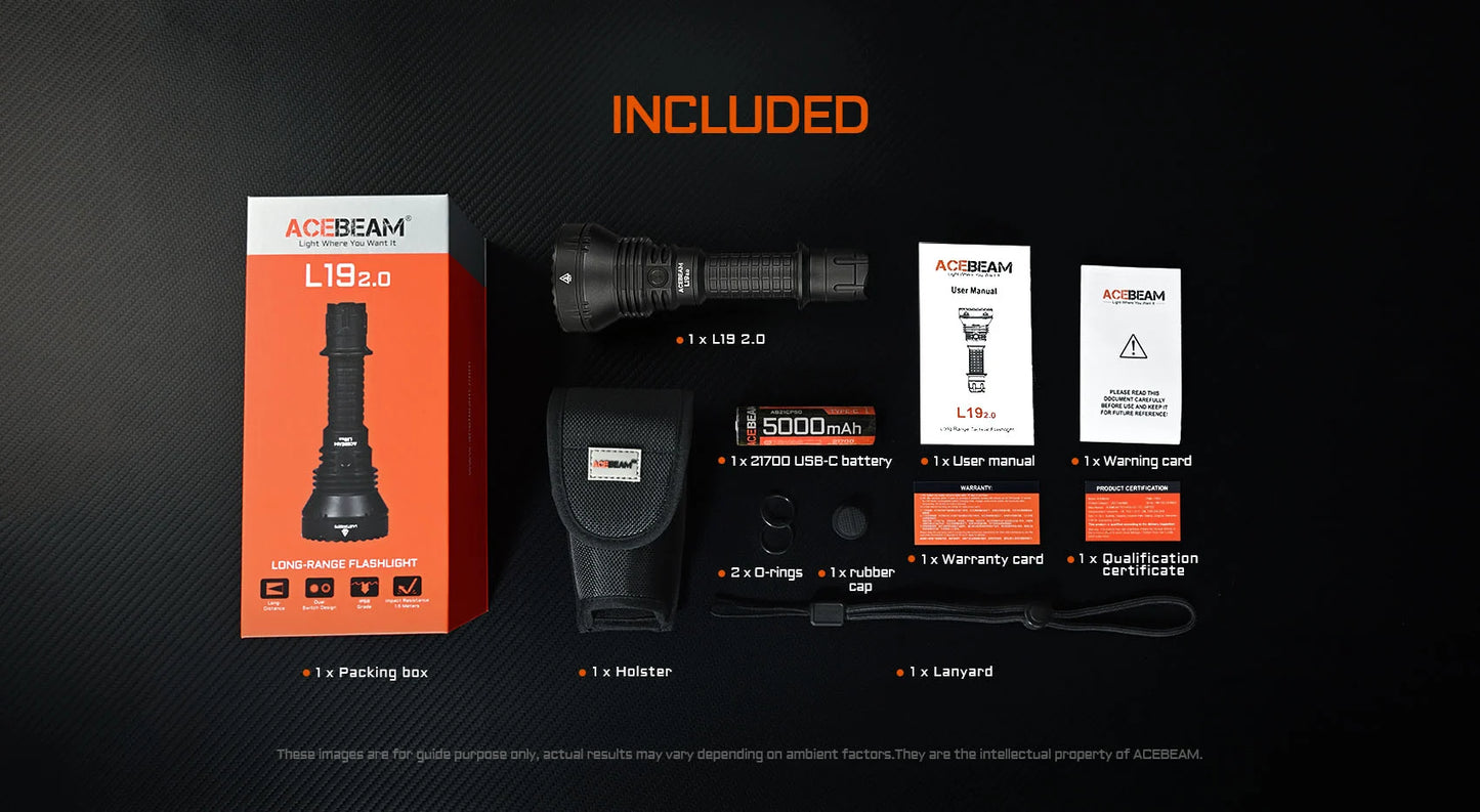 AceBeam L19 2.0 | Long Range Flashlight