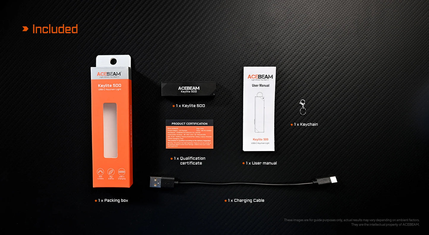 AceBeam Keylite 500 | USB-C Keychain Light