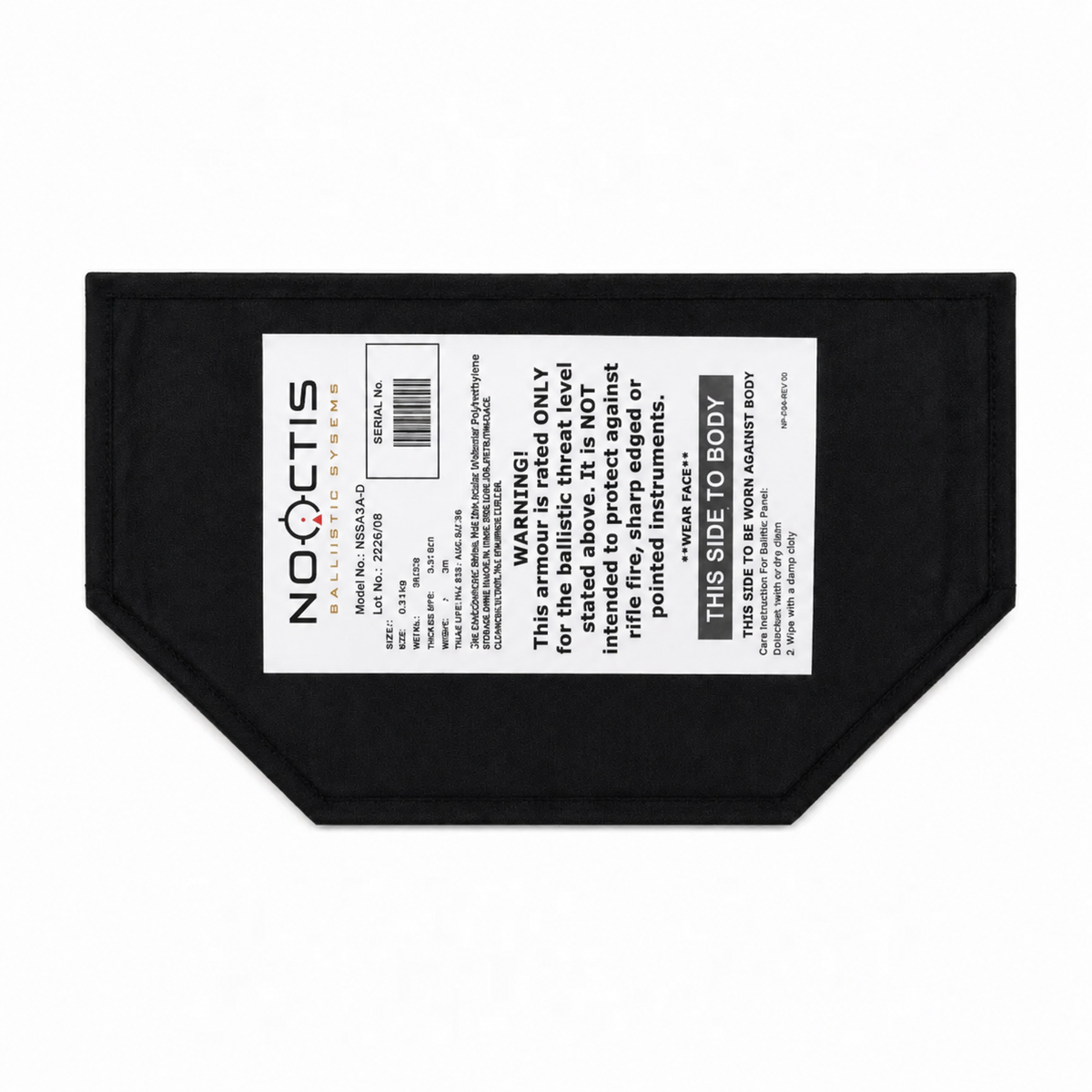 Noctis Ballistics Lev. IIIA Dangler Insert - 0.2kg