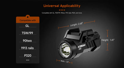 AceBeam G10 | Rail-Mounted Pistol Light