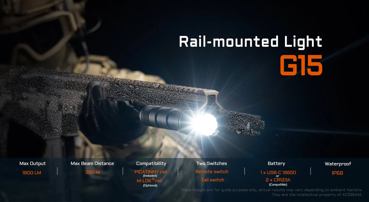 AceBeam G15 | Rail-Mounted Rifle Light