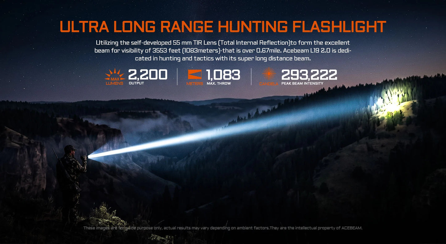 AceBeam L19 2.0 | Long Range Flashlight