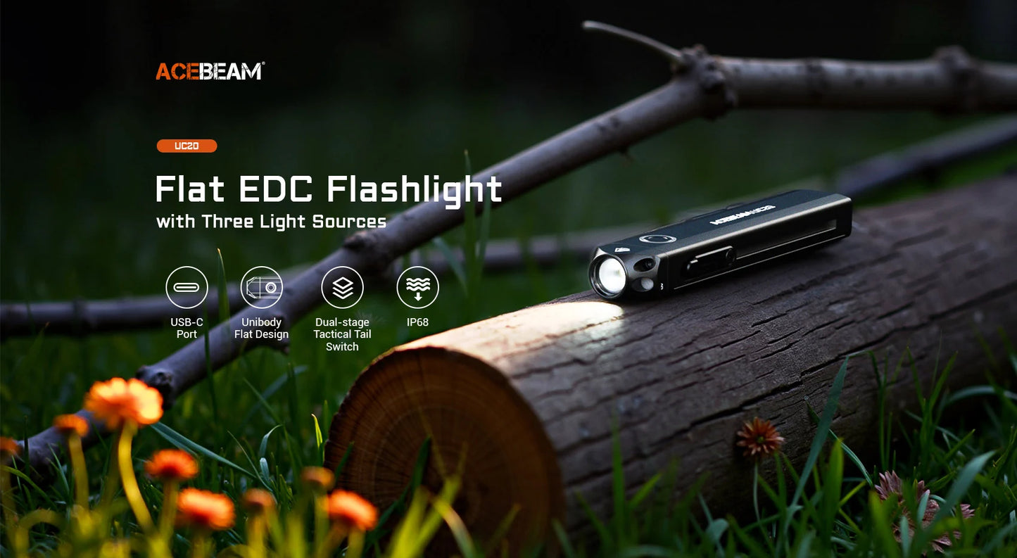 AceBeam UC20 | Flat EDC Flashlight